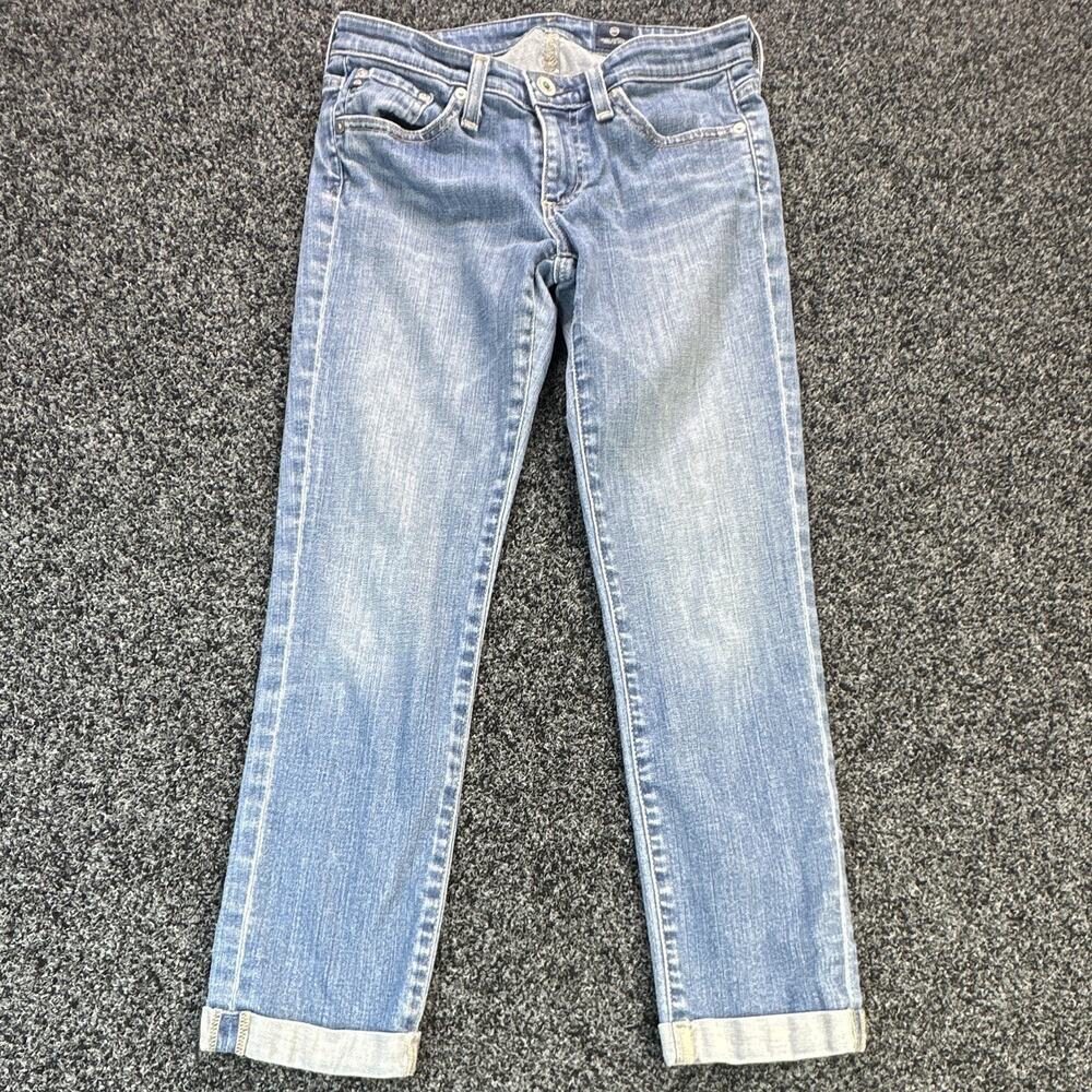 AG Adriano Goldschmied Women’s Jeans 26R Blue Stretch Denim Cuffed Made USA